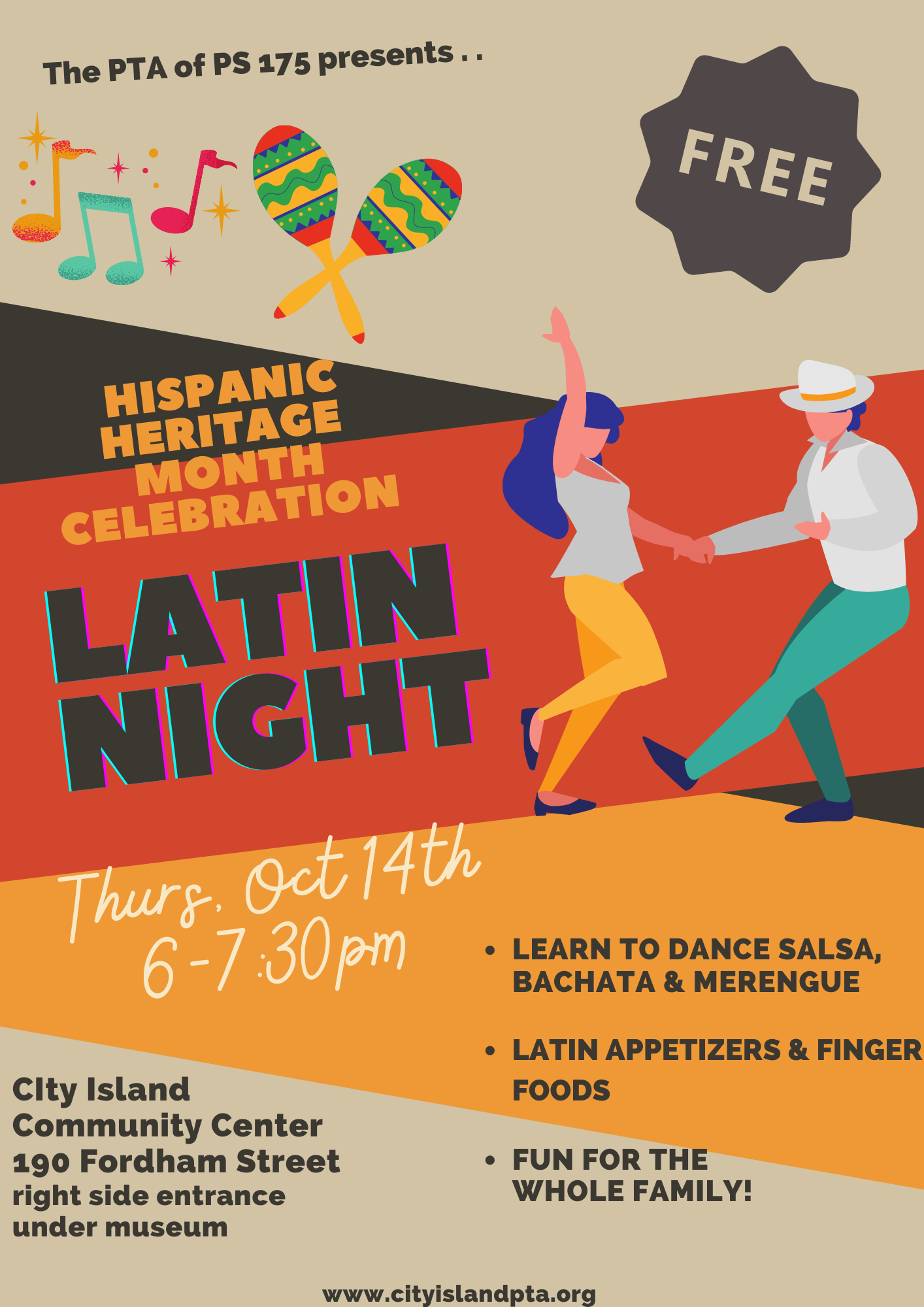 Latin Night Hispanic Heritage Month Celebration – City Island School – PS  175 PTA